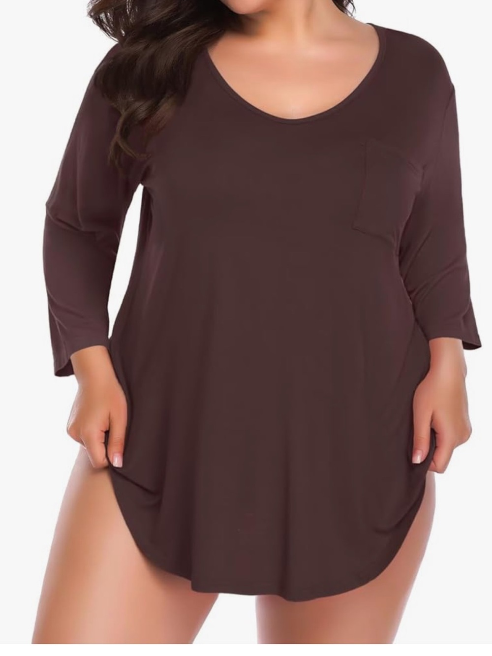 Larace/Belaroi Long sleeved coffee tunic 4X